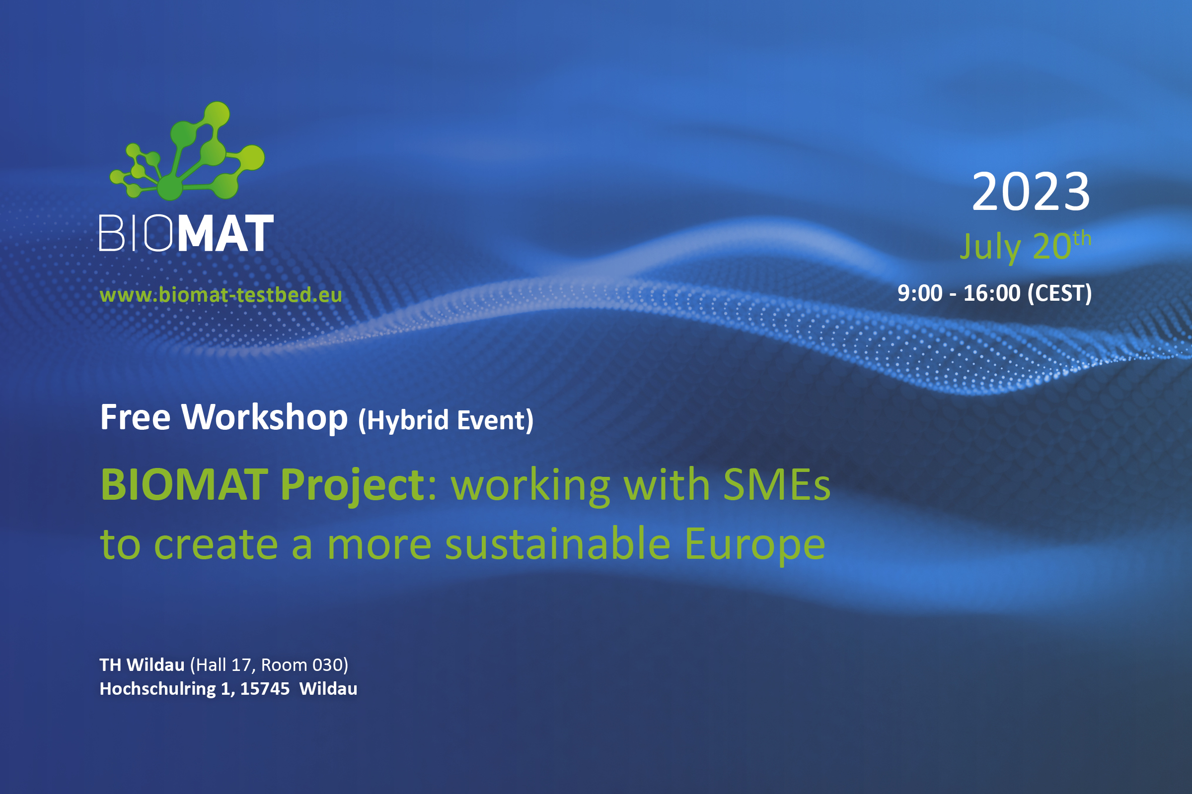 CeNTI-BIOMAT promove Workshop híbrido e gratuito na Alemanha