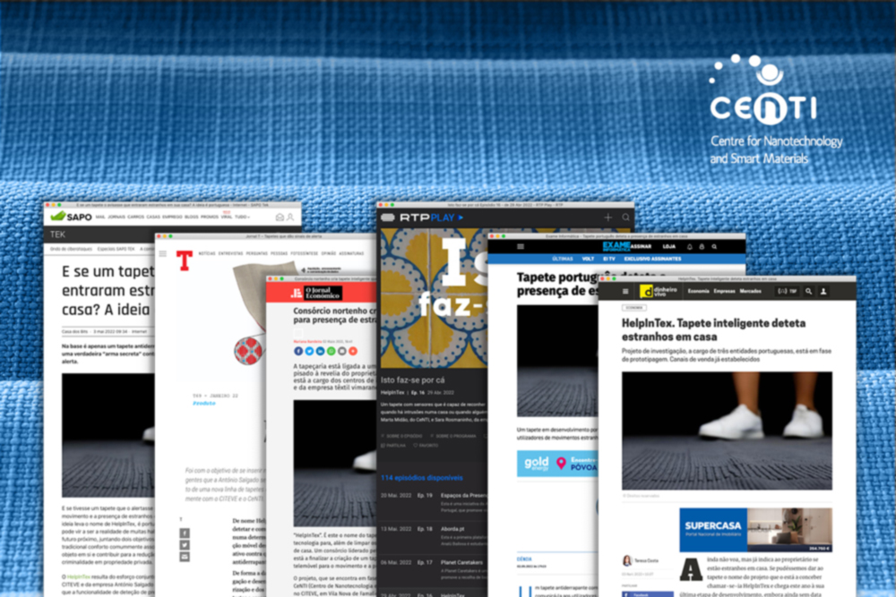 CeNTI-HelpInTex: tapete inteligente cativa atenção da imprensa nacional